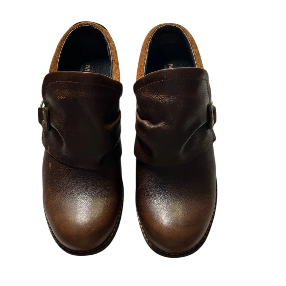 Merrill Brown Leather With Suede Accents Shoes